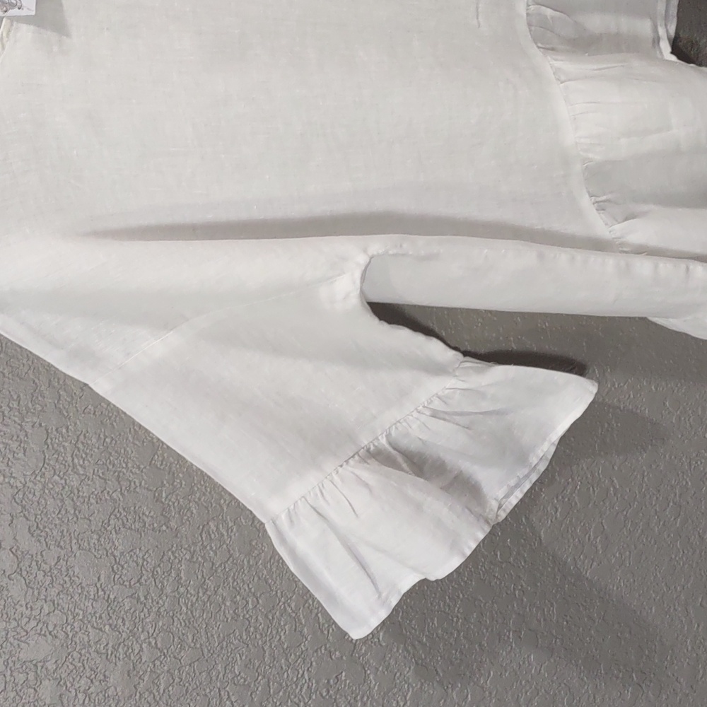 MARTCH POINT BLOUSE,100%LINEN, Size S. - Picture 6 of 17